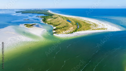 Blue Green Waters at Caladesi Island, Florida photo