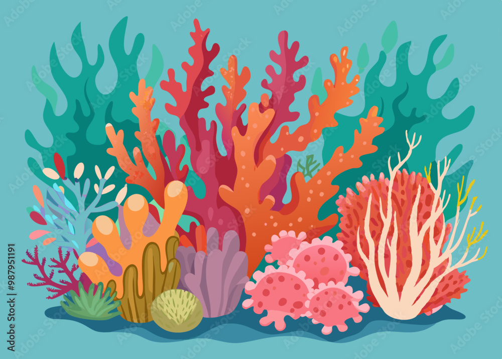 Naklejka premium Corals