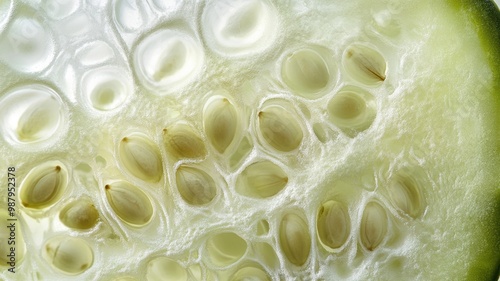 Extreme close-up of a cucum...