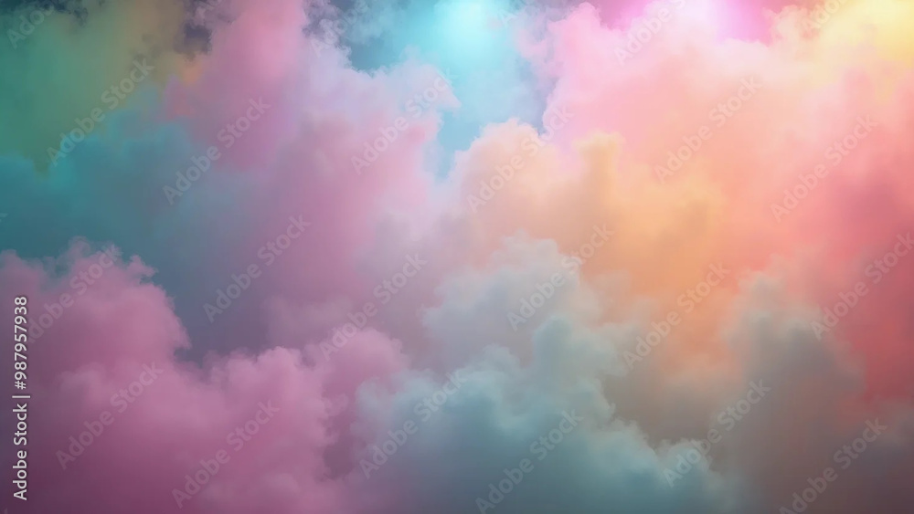 Fototapeta premium Abstract coloured fog, widescreen 16:9, 300 dpi, with free space for text