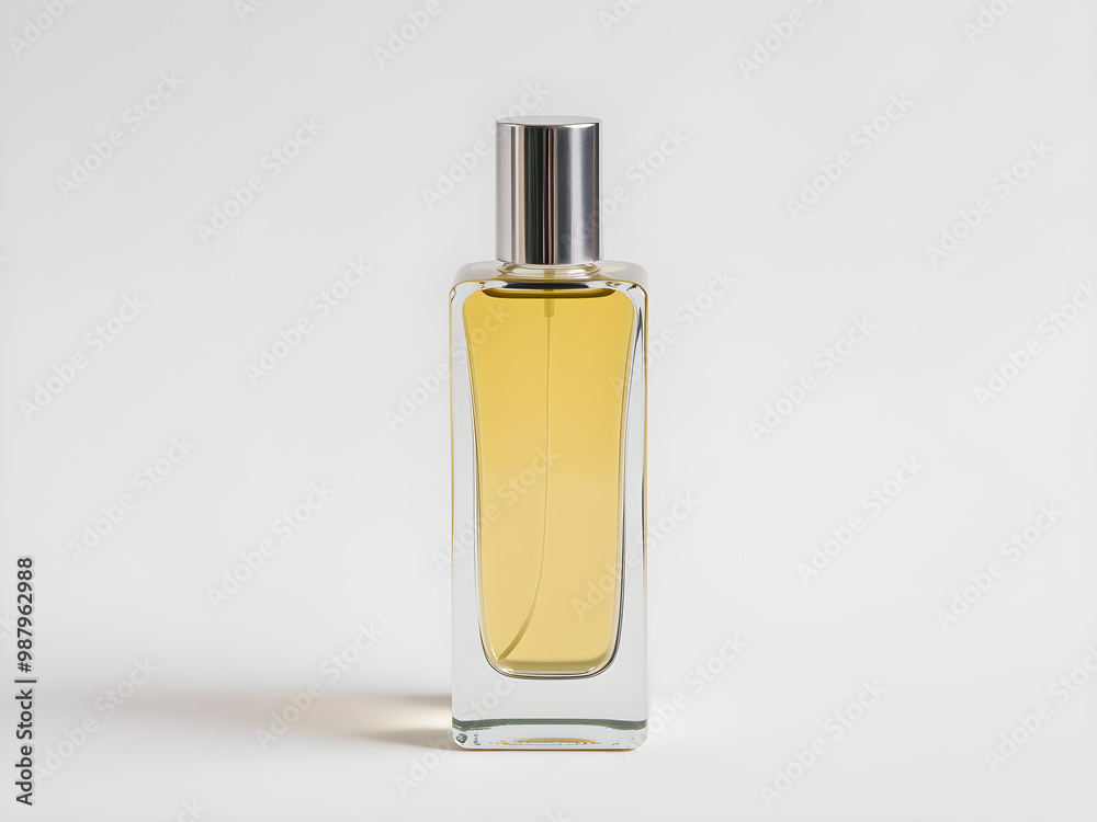 Perfume Bottle Mock-Up on a White Background Perfume Bottle Mock-Up on a White Background
