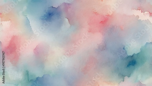 Abstract watercolor illustration background combination of fantasy pastel colors 