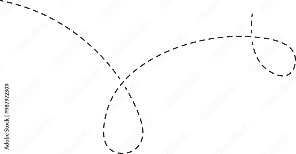 Handdrawn Abstract Dashed Line Handdrawn Abstract Dashed Line