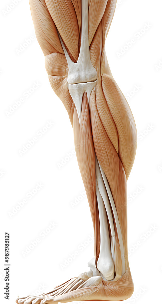 A close up of a leg with the knee bent and the foot pointed A close up of a leg with the knee bent and the foot pointed