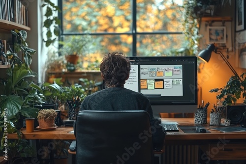 Person Working on a Computer