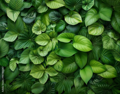 green leaf background. suitable for online meeting background