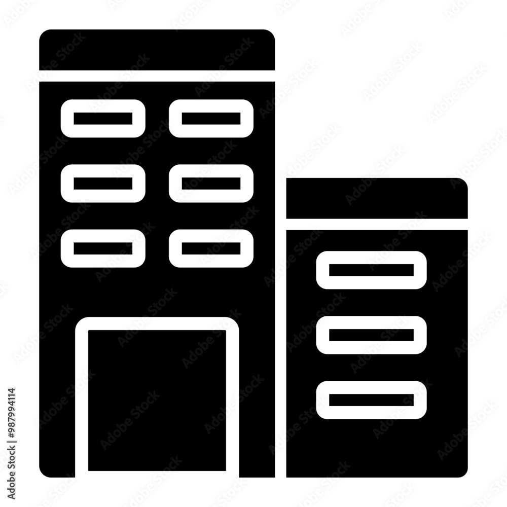 Enterprise icon with glyph style Enterprise icon with glyph style