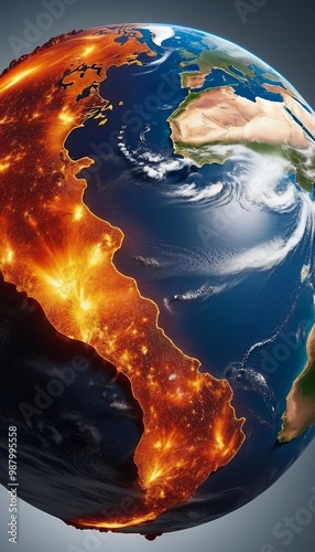 warming concept melting earth hot olated climate global planet change unhabitable dripping  climate change living warming glow climate change risk danger future temperature rising red hot warm global photo