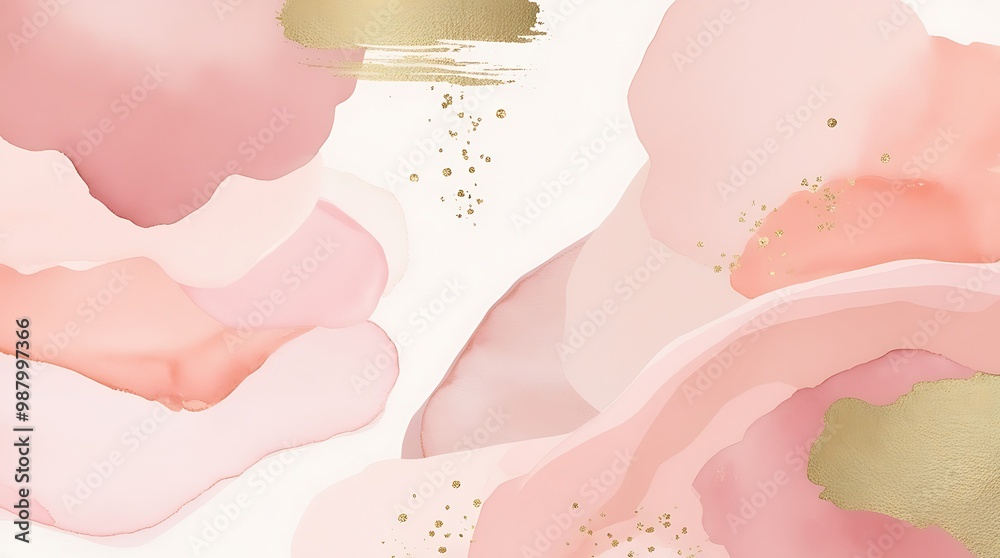 Abstract watercolor painting featuring a blend of soft, pastel hues including shades of pink, peach, and beige. Abstract watercolor painting featuring a blend of soft, pastel hues including shades of pink, peach, and beige.