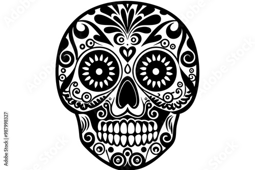 Decorative Calavera Skulls Embracing Mexican Culture and Celebrations photo