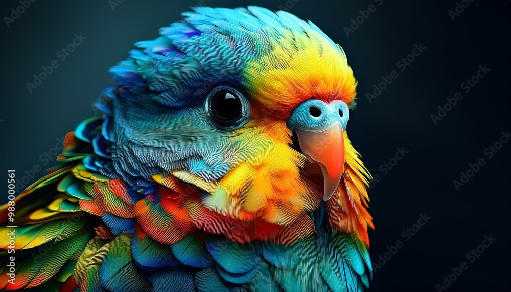 Obraz premium Abstract portraits of budgie