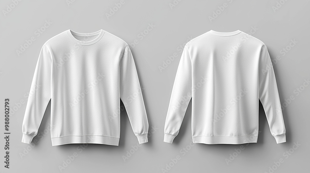 Mockup of a woman wearing a plain white long-sleeve t-shirt for versatile apparel design showcase Mockup of a woman wearing a plain white long-sleeve t-shirt for versatile apparel design showcase