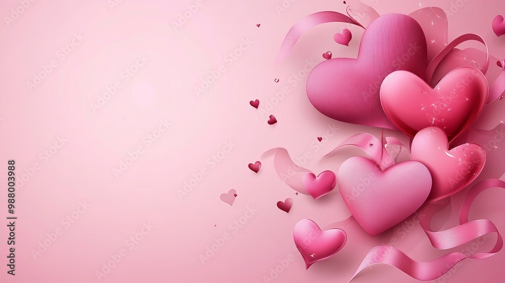 Happy Valentine's Day Banner for Valentine's Day with a Pink Background Theme Poster Happy Valentine's Day Banner for Valentine's Day with a Pink Background Theme Poster