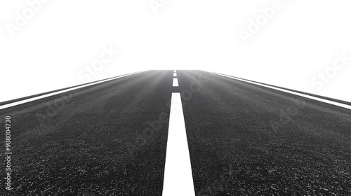 Asphalt road isolated over a transparent background