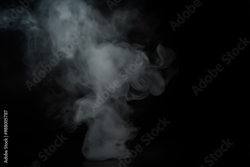 Smoke or fog over a black background