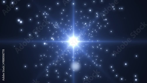 A divinely dazzling light. Abstract motion background Shimmering Glittering Particles. 