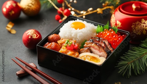 Japanese New Year's Eve Osechi Bento Box photo