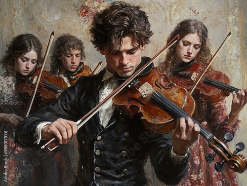 Classical Music Ensemble: A Portrait of Violinists