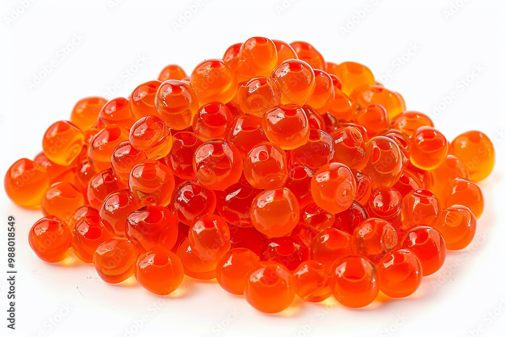 Red caviar on a white background – perfect for gourmet cuisine, luxury dining, and seafood themes Red caviar on a white background – perfect for gourmet cuisine, luxury dining, and seafood themes