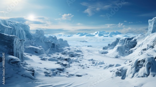 Snowy Mountain Landscape