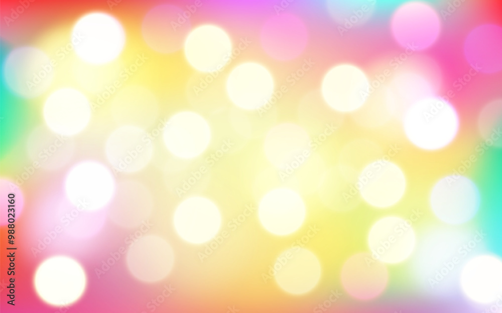 Vibrant Rainbow Bokeh. Colorful Light Burst with Soft Gradient Background, Background decoration