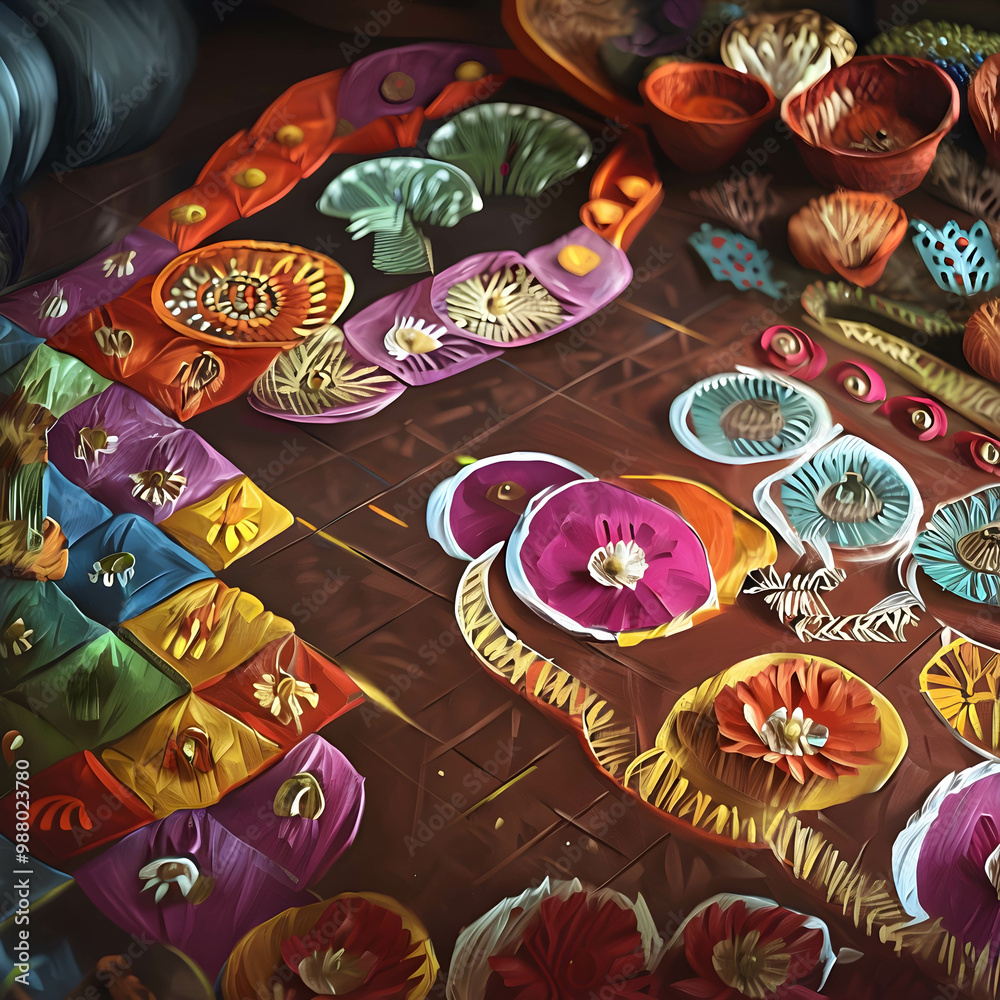 Fototapeta premium Rangoli Designs