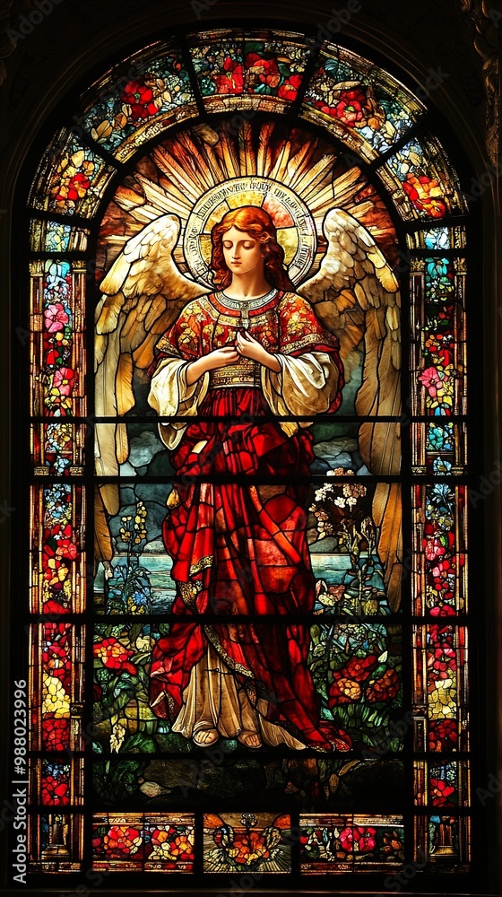 Stained Glass Angel Window: A Divine Masterpiece Stained Glass Angel Window: A Divine Masterpiece