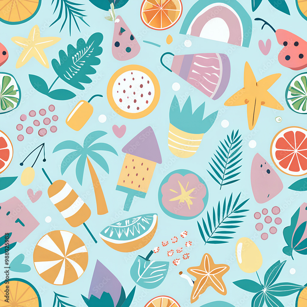 pattern with flowers and decoration pattern with flowers and decoration