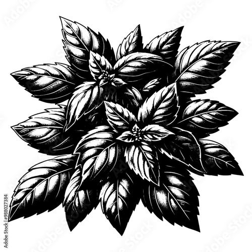 Spice for cooking. Detailed black and white. Recipe and nutrition concept. Vector, generative ai.