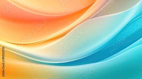 Abstract Colorful Waves Wallpaper