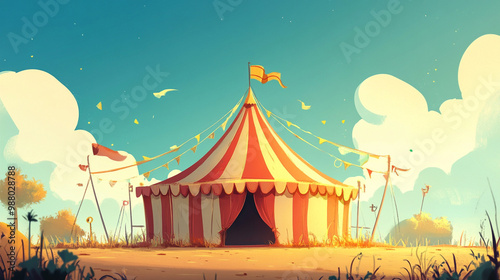 circus tent illustration.ai generative.