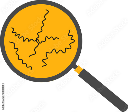 Leptospirosis illustration. Rat fever illustration. Leptospira bacteria.
