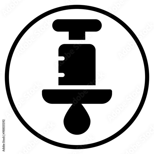 aeropress glyph icon