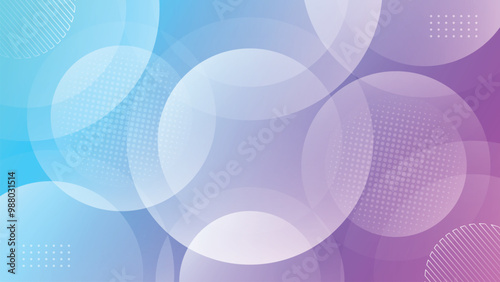 Wallpaper Mural Abstract Blue Background With Circles. Blue And Purple Gradation Element. Modern Abstract Background. Template Use For Banner, Cover, Poster, Wallpaper, Design With Space For Text. Torontodigital.ca