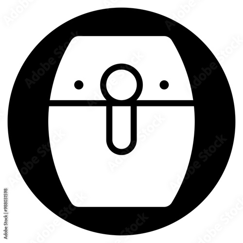 air fryer glyph icon