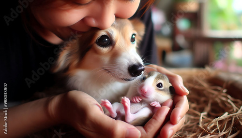 Chihuahua puppies being held in hands, showcasing their adorable features and playful nature