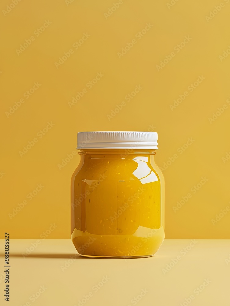 A plain canning jar mock up with a simple background and bright colors. A plain canning jar mock up with a simple background and bright colors.