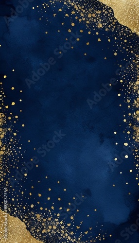 hand gold watercolor design high resolution texture posters texture blue boarder dark beautiful invitations drawn background indigo prints gold postcards other watercolor blue dark indigo gold