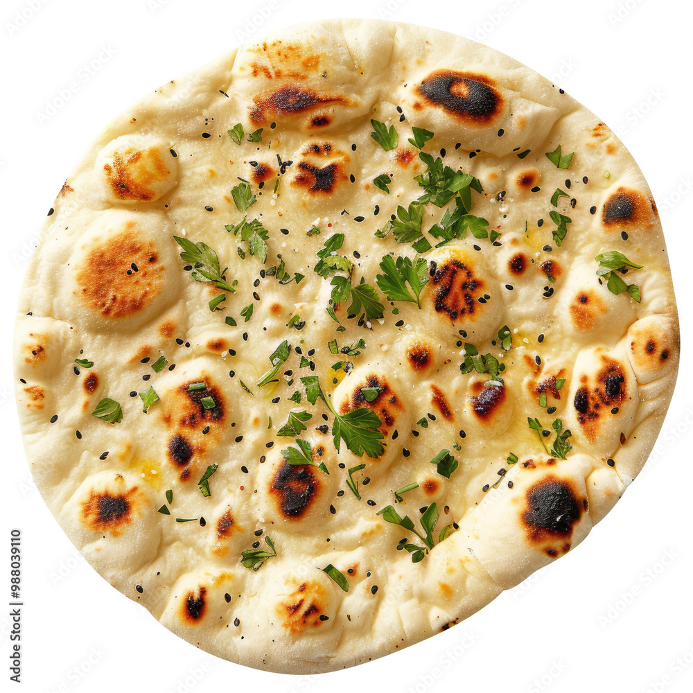 naan roti isolated on transparent white background, clipping path naan roti isolated on transparent white background, clipping path