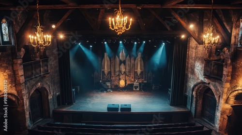 Wallpaper Mural Concert stage in historical venues, set within iconic or ancient buildings like castles, theaters, or cathedrals, blending the historic architecture with the live music experience. Torontodigital.ca