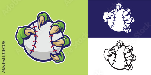 claw grab baseball good for logo, sticker, element design, etc