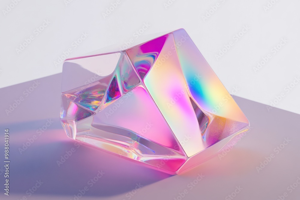Holographic mockup concept on solid white background, single object Holographic mockup concept on solid white background, single object