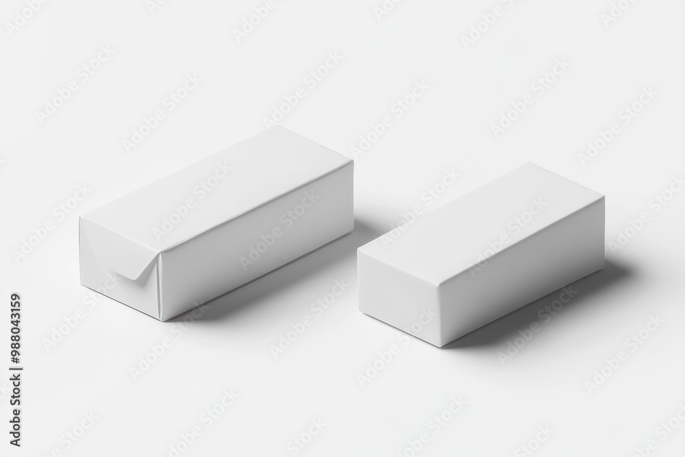 Packaging mockup on solid white background, single object Packaging mockup on solid white background, single object