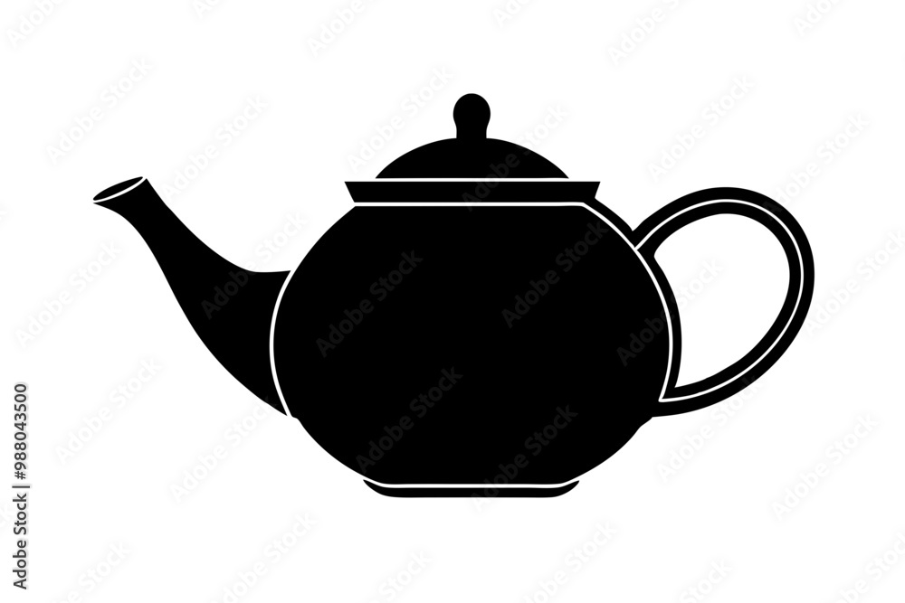 teapot vector silhouette icon, teapot illustration teapot vector silhouette icon, teapot illustration