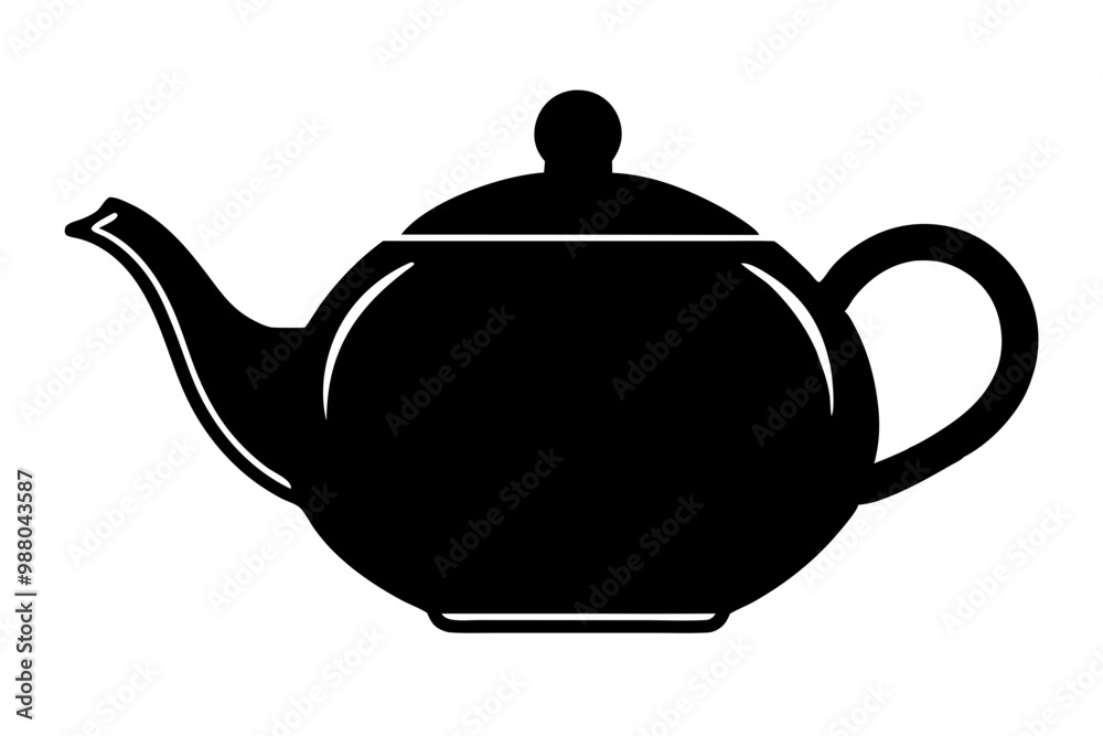 teapot vector silhouette icon, teapot illustration teapot vector silhouette icon, teapot illustration