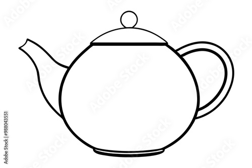 teapot vector silhouette icon, teapot illustration