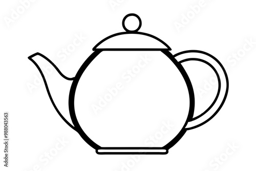 teapot vector silhouette icon, teapot illustration