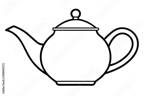 teapot vector silhouette icon, teapot illustration
