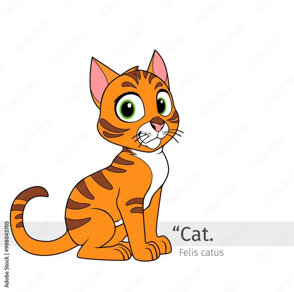 Obraz premium Cat Cartoon illustration