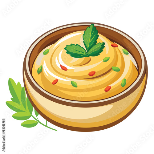 hummus day vegetarian vector illustration isolated on a white background
